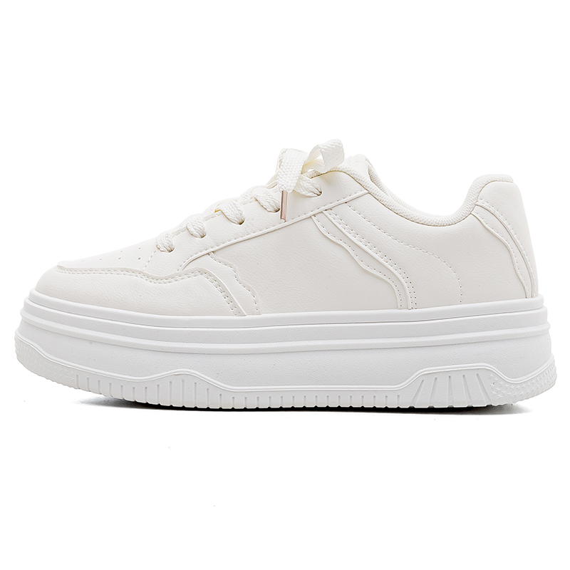 (Women) Huanqiu Low-Top Skate Shoes Beige/White Pink Fashion Durable Casual. HC617M