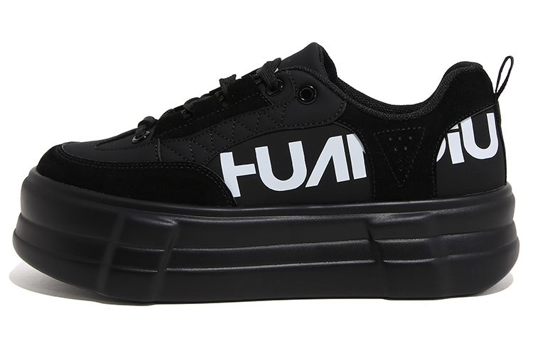 (W) Huanqiu Low-Top Skateboard Sneakers 'Black Casual Commuter'