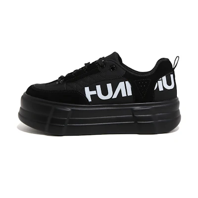 (W) Huanqiu Low-Top Skateboard Sneakers 'Black Casual Commuter'