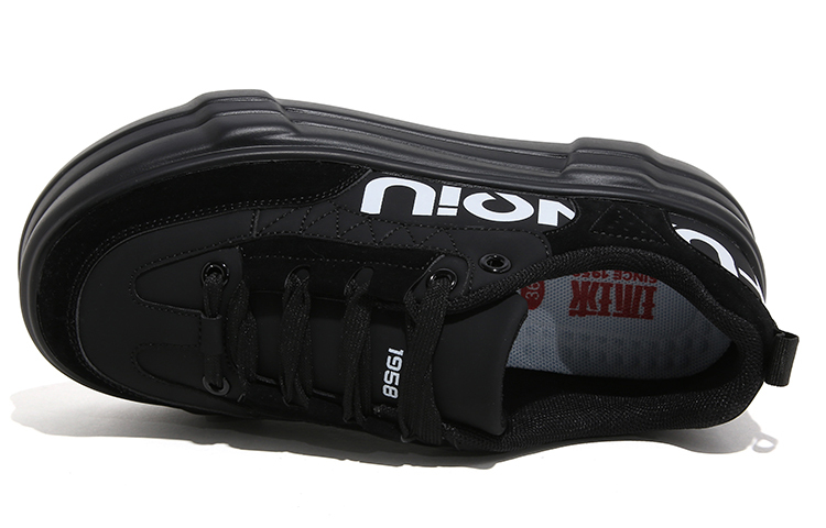 (W) Huanqiu Low-Top Skateboard Sneakers 'Black Casual Commuter' 圖 3