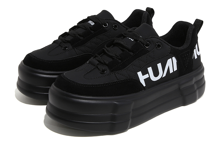 (W) Huanqiu Low-Top Skateboard Sneakers 'Black Casual Commuter' 圖 4