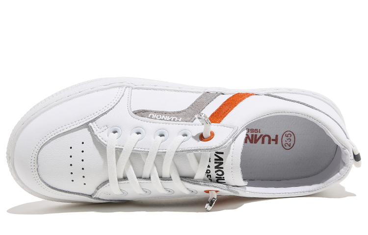 (W) Huanqiu Low-Top Skateboard Sneakers 'White Grey' 圖 4