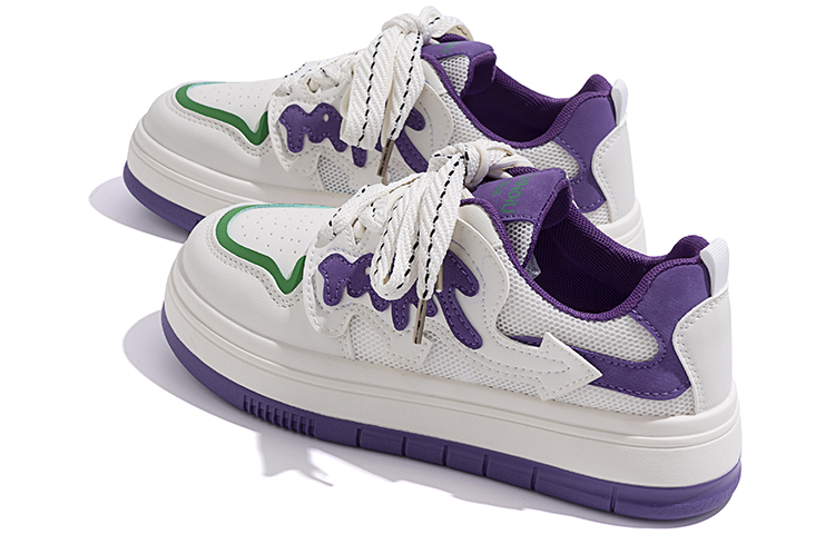 (W) Huanqiu Low-Top Sneaker 'Beige Purple' 圖 4