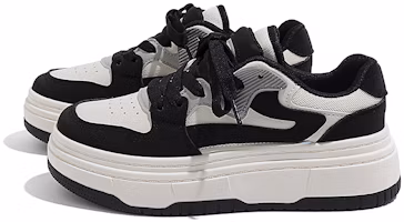 Shop (W) Huanqiu Lage Sneakers ''Beige Zwart'' ZHQ5159-1MB