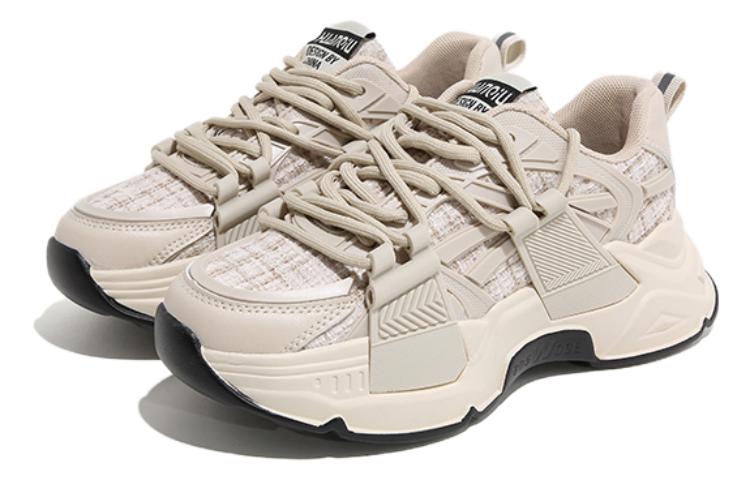 (W) Huanqiu Low-Top Thick Sole 'Grey Black Khaki Tweed' 圖 5