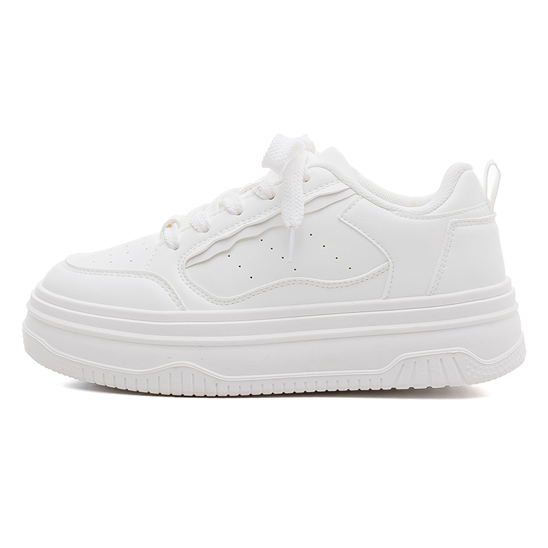 (Women) Huanqiu Low-Top White Casual Fashion Skateboarding Shoes HC656W