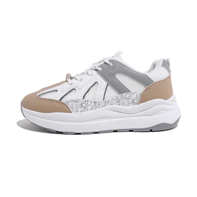 (W) Huanqiu Low 'Graffiti Color-Block White Brown'