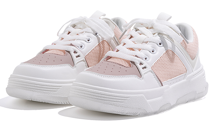 Order 环球 HUANQIU 潮流舒適 低幫 板鞋 女款 粉白