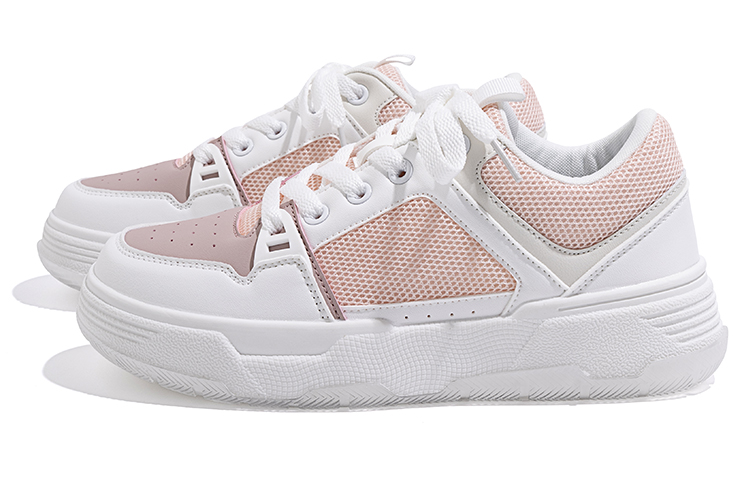 Lookbook 环球 HUANQIU 潮流舒適 低幫 板鞋 女款 粉白