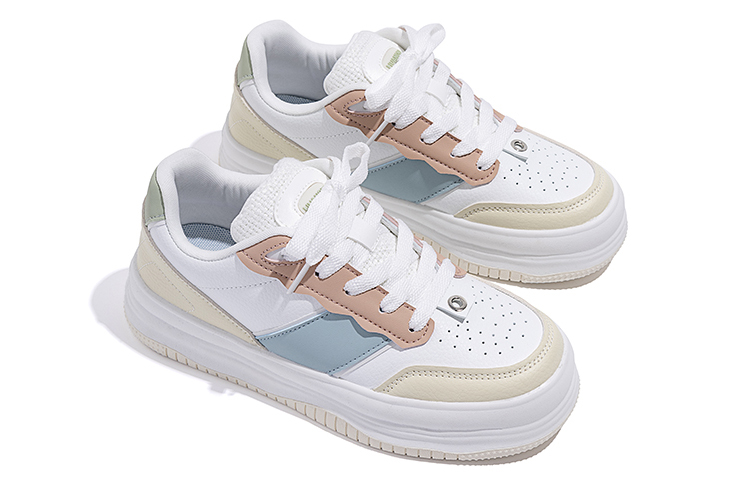 Lookbook 環球 HUANQIU 百搭舒適休閒 低幫 板鞋 女款 米色