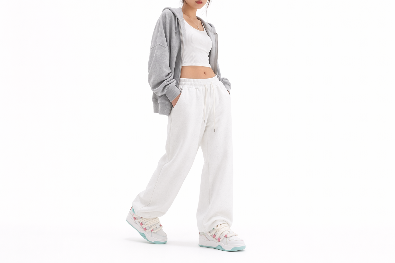 Order 環球 HUANQIU 休閒百搭 防滑減震 低幫 板鞋 女款 白桃