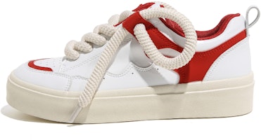 (Women) Huanqiu Low Top 'White Red Patchwork' H20795WR (Women) Huanqiu Low Top 'White Red Patchwork' H20795WR