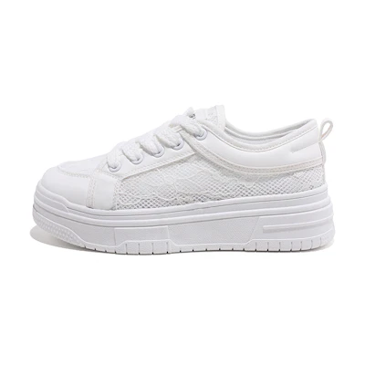 (W) Huanqiu Low Top 'White Splice Casual Versatile'