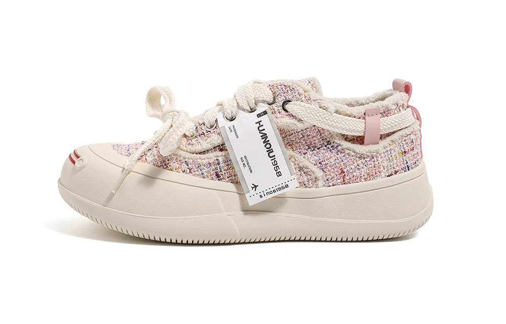 Buy (Women) Huanqiu Low Top Canvas 'Pink Tweed' YW-232001