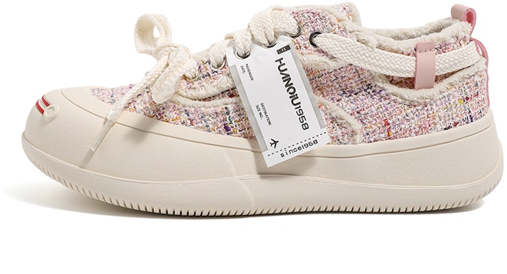 (Women) Huanqiu Low Top Canvas 'Pink Tweed' YW-232001 Buy (Women) Huanqiu Low Top Canvas 'Pink Tweed' YW-232001