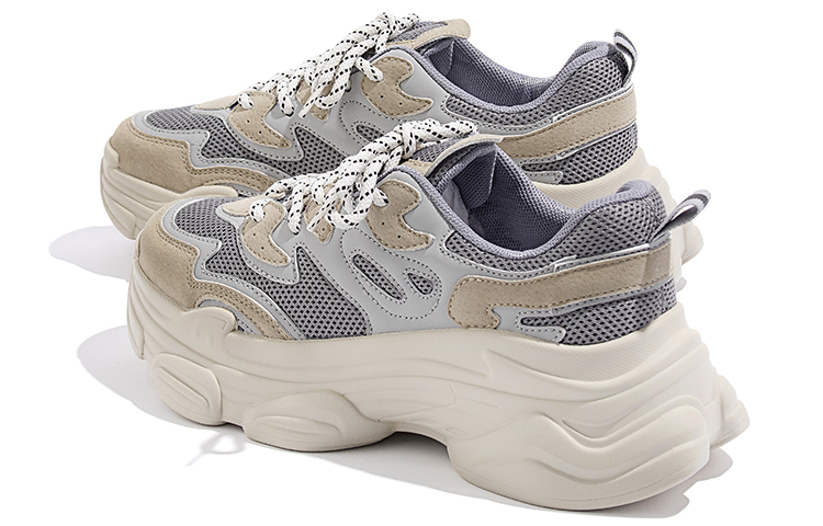 (W) Huanqiu Mesh Splicing CMFTable Versatile Low-Top 'Dad Shoe Light Grey' 圖 4
