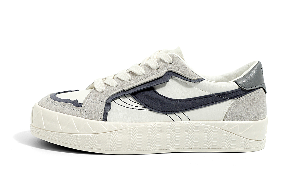 Buy 環球 HUANQIU 厚底 休閒 防滑耐磨 中筒 板鞋 女款 白藍