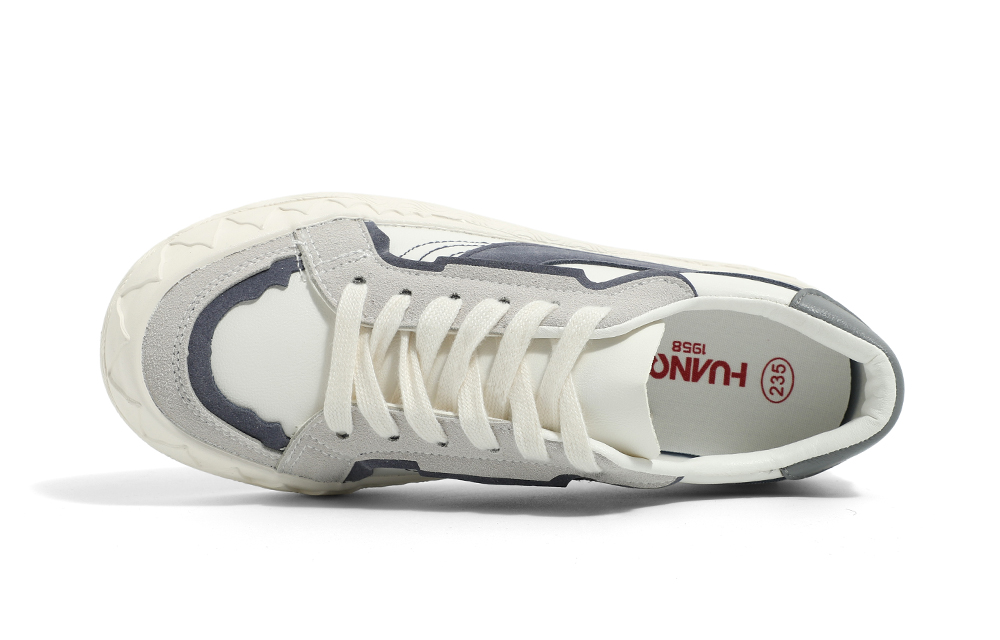 Purchase 環球 HUANQIU 厚底 休閒 防滑耐磨 中筒 板鞋 女款 白藍