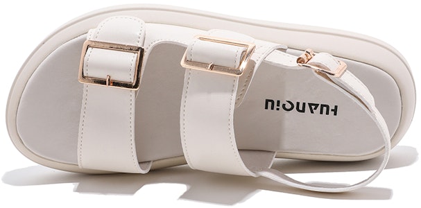 環球 HUANQIU 厚底 運動涼鞋 女款 米色 Shop 環球 HUANQIU 厚底 運動涼鞋 女款 米色