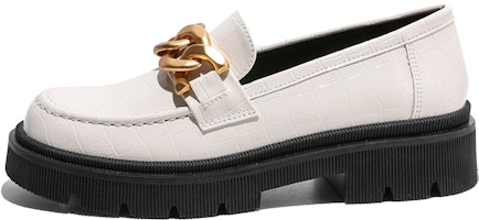 (Women) Huanqiu PU 'Stone Pattern Beige Platform Loafer' HQY-BB0138M (Women) Huanqiu PU 'Stone Pattern Beige Platform Loafer' HQY-BB0138M