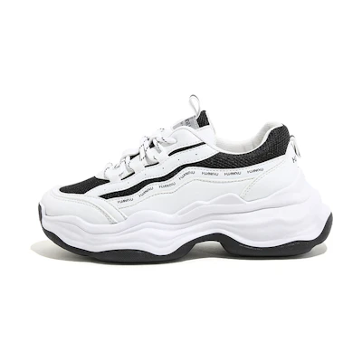 (W) Huanqiu Retro Dad Shoe 'White Black'