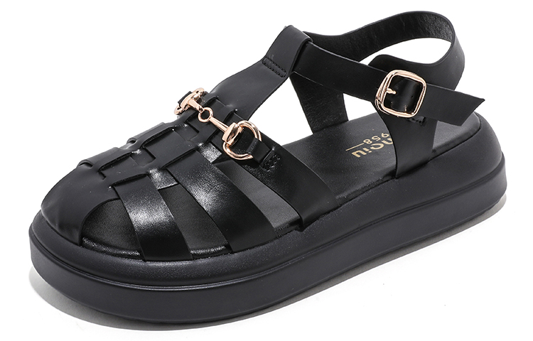 (W) Huanqiu Sandal 'Black Casual' 圖 2