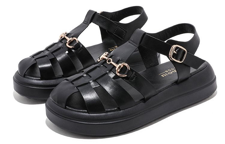 (W) Huanqiu Sandal 'Black Casual' 圖 5