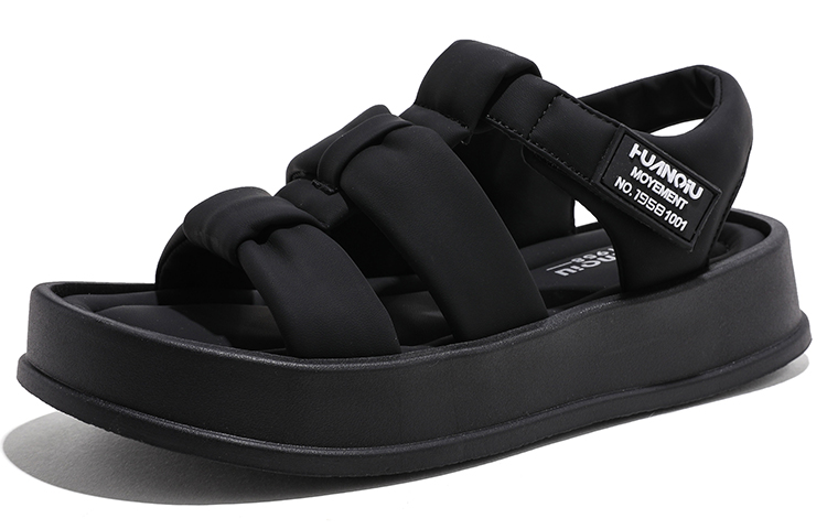 (W) Huanqiu Sandal 'Casual Versatile Black' 圖 2