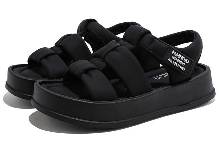 (W) Huanqiu Sandal 'Casual Versatile Black' 圖 3