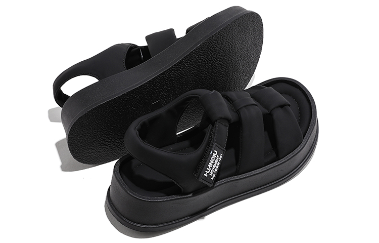 (W) Huanqiu Sandal 'Casual Versatile Black' 圖 4