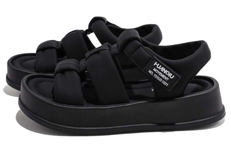 (W) Huanqiu Sandal 'Casual Versatile Black' 圖 5