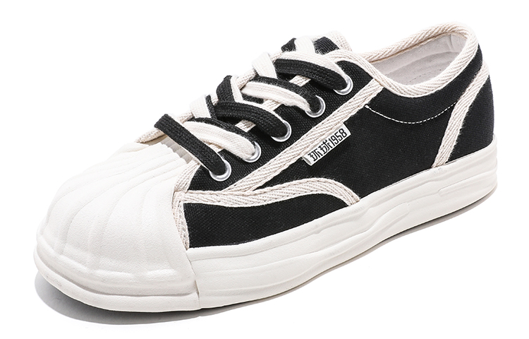 Order 環球 HUANQIU 百搭貝殼頭厚底休閒 板鞋 女款 黑色