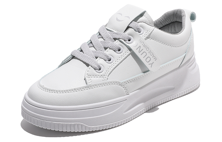 (W) Huanqiu Simple Versatile Skate Shoes 'White Grey' 圖 2