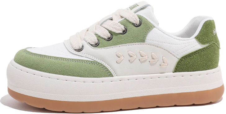 women-huanqiu-sneakers-beige-green-wheat-smile-versatile-hqy-hw-0526-dg
