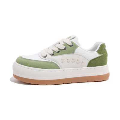 (W) Huanqiu Sneakers 'Beige Green' 'Wheat Smile Versatile'