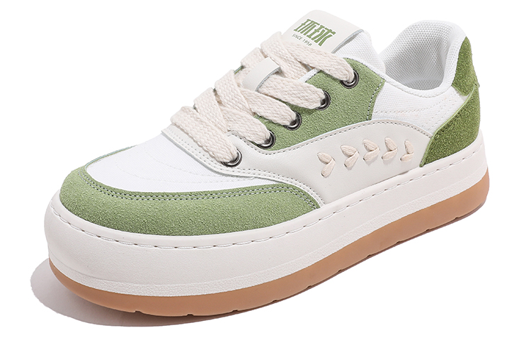 (W) Huanqiu Sneakers 'Beige Green' 'Wheat Smile Versatile' 圖 2