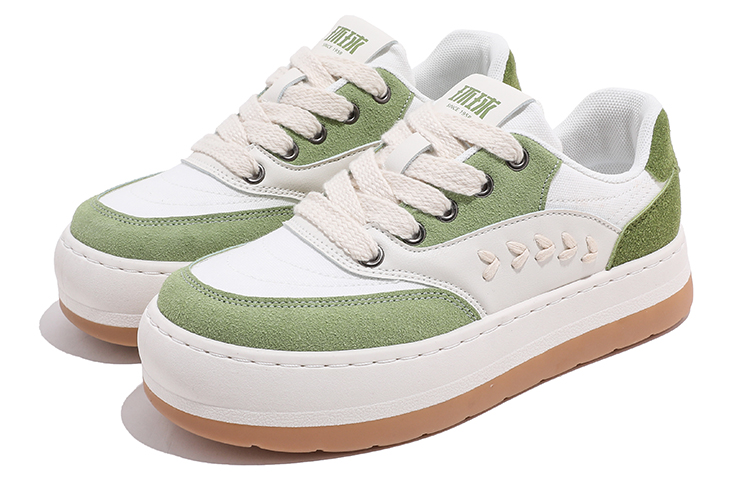 (W) Huanqiu Sneakers 'Beige Green' 'Wheat Smile Versatile' 圖 5