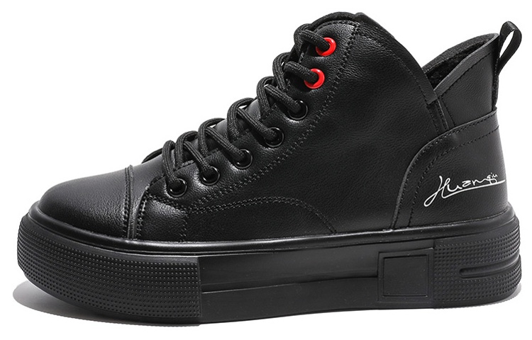 (W) Huanqiu Superfiber Leather High-Top 'Versatile Casual Fashion'