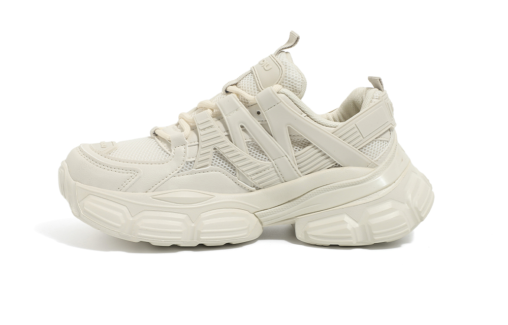 (W) Huanqiu Thick Sole Fashion Sneakers 'Beige Dad Shoe' 圖 6