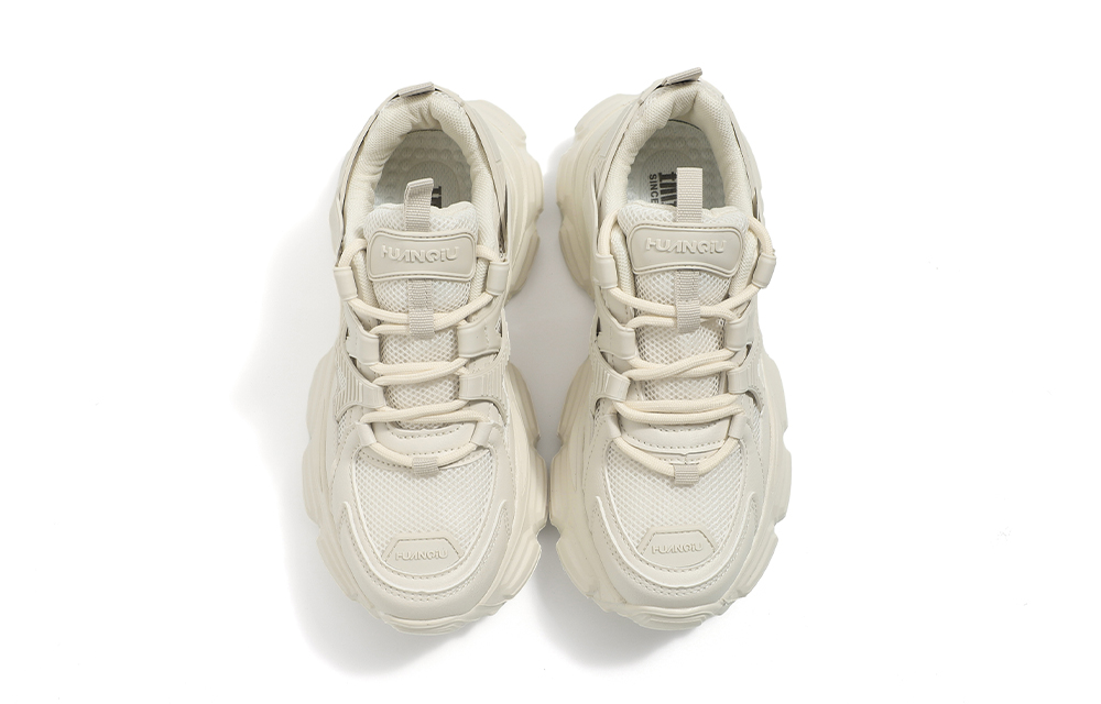 (W) Huanqiu Thick Sole Fashion Sneakers 'Beige Dad Shoe' 圖 7