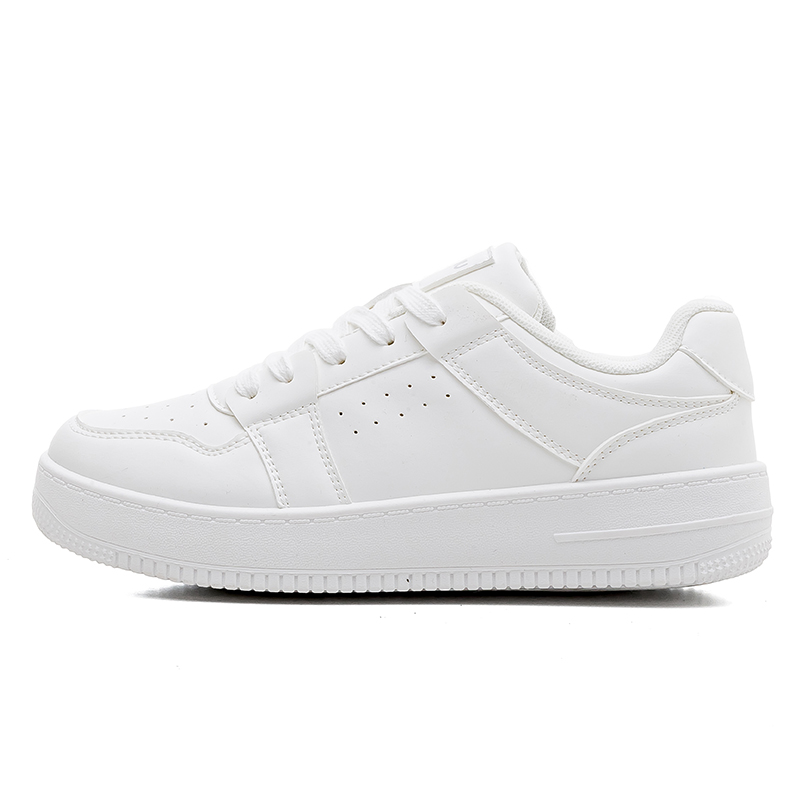 (Women) HUANQIU White Low-Top Casual Fashion Durable Sneakers HC619W