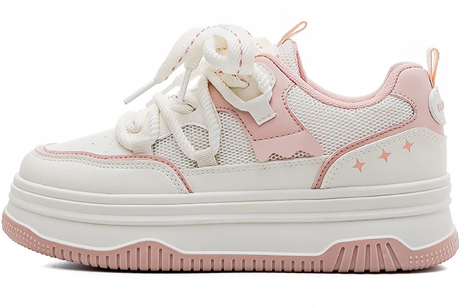 women-huanqiu-white-pink-low-top-casual-skate-shoes-fashion-durable-hc-188-wp