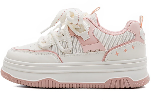 (W) HUANQIU Baskets Blanches Roses Basses Mode Durable Skate Casual. HC188WP Buy (W) HUANQIU Baskets Blanches Roses Basses Mode Durable Skate Casual. HC188WP