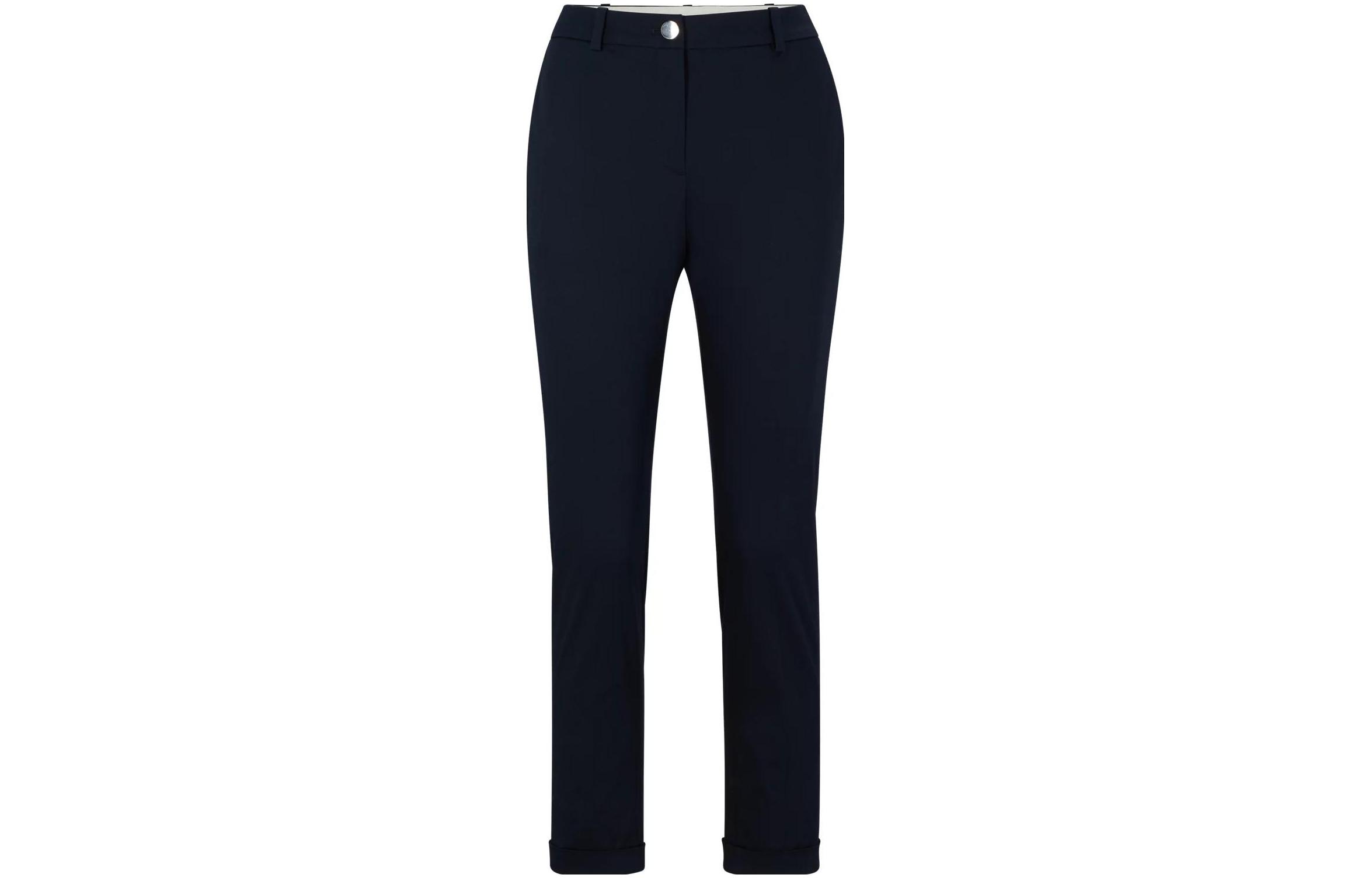 Order (W) HUGO BOSS 修身剪裁錐形長褲 黑色 50490057-404