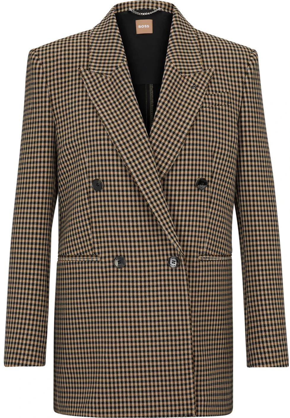 women-hugo-boss-checkered-v-neck-slim-fit-long-sleeve-brown-jacket-50495846-260