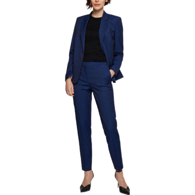 (Women) HUGO BOSS FW22  Herringbone Stretch Wool Single-Breasted Blazer. 50472298-966 圖 3