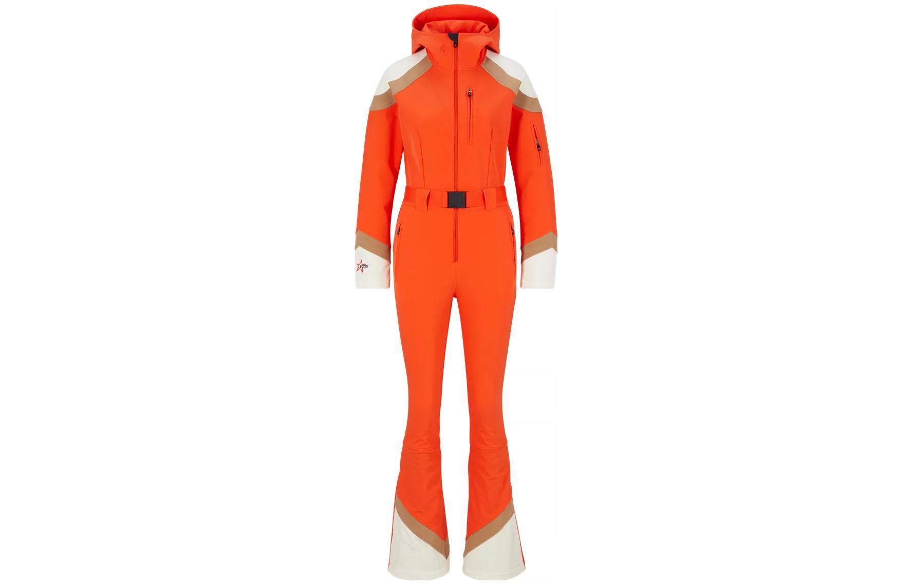 Order (Women) HUGO BOSS FW22  Orange Hooded Logo Belted Ski Jumpsuit. 50496345-821