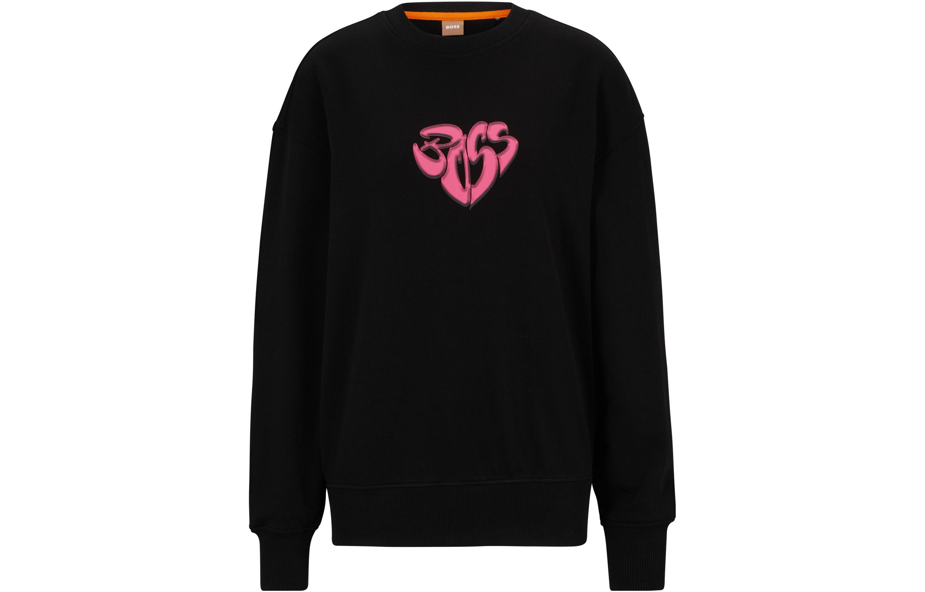 Order (W) HUGO BOSS FW23 經典標誌印花黑色圓領運動衫 50490967-001