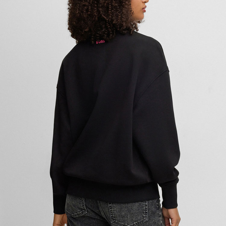 Details for (W) HUGO BOSS FW23 經典標誌印花黑色圓領運動衫 50490967-001