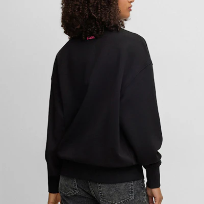 (W) HUGO BOSS FW23 經典標誌印花黑色圓領運動衫 50490967-001 Details for (W) HUGO BOSS FW23 經典標誌印花黑色圓領運動衫 50490967-001